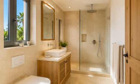 Clean and fully functional bathroom