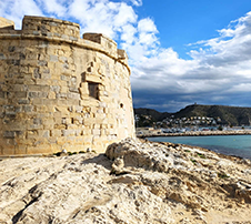Château Historique de Moraira Costa Blanca Près des Maisons de Vacances